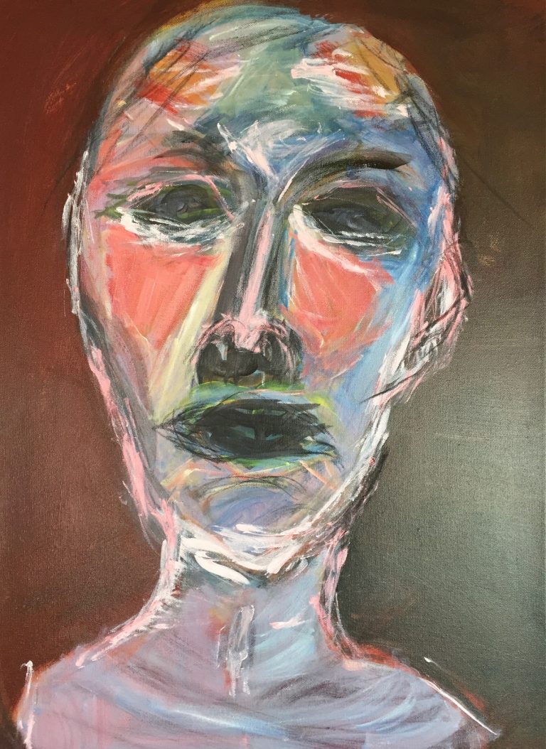 You made me human er en serie kunsttrykk laget av samme maleri frem mot ferdig maleri.