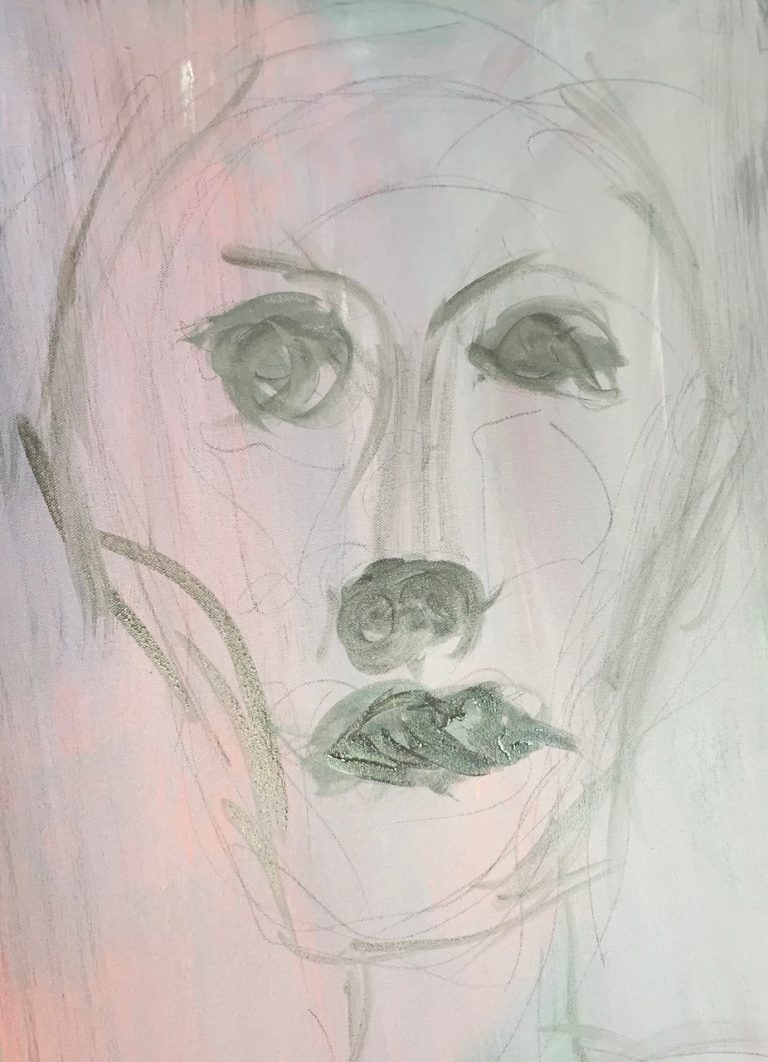 You made me human er en serie kunstplakater laget av samme maleri frem mot ferdig maleri.