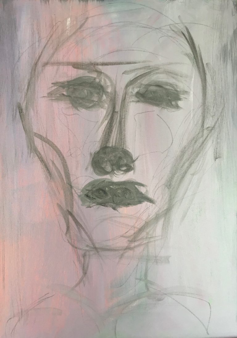 You made me human er en serie kunstplakater laget av samme maleri frem mot ferdig maleri.