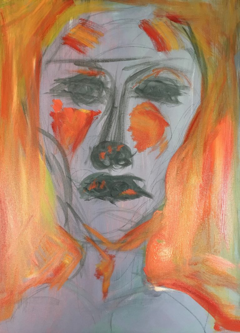 You made me human er en serie kunsttrykk laget av samme maleri frem mot ferdig maleri.